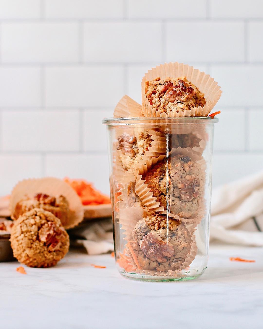 Healthy Vegan Carrot Cake Muffins