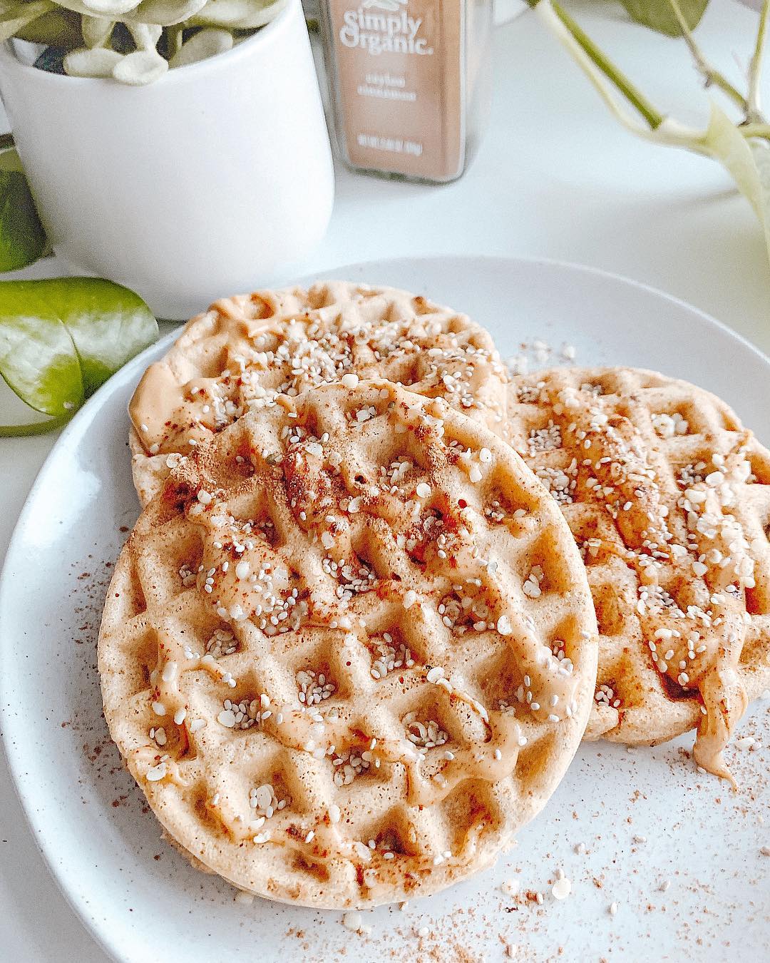 Fluffy Homemade Cinnamon Waffles with Add-ins