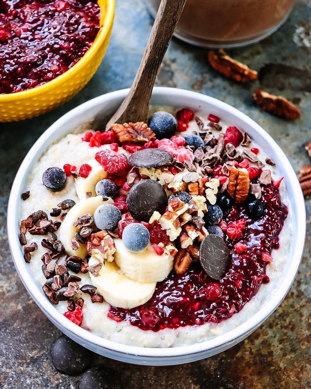 Morning Coconut Yoghurt Porridge with Oats and Quinoa