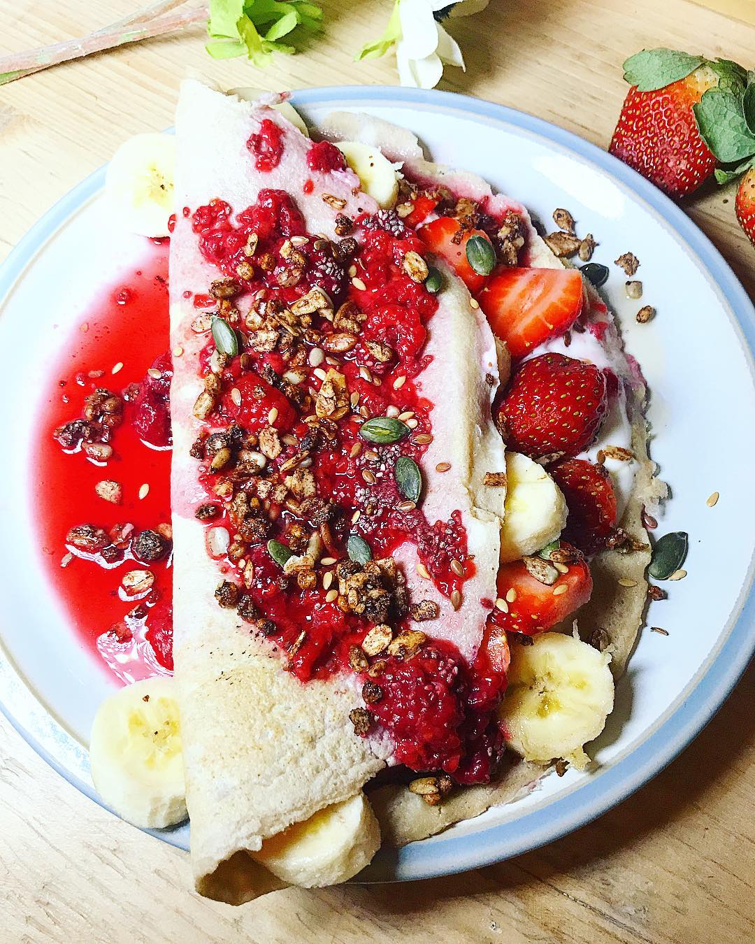 Vanilla Toffee Buckwheat Crepe Breakfast
