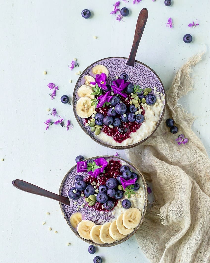 Healthy Chia Seed Pudding with Blueberries