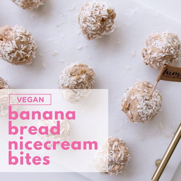 Vegan Banana Bread Nicecream Bites
