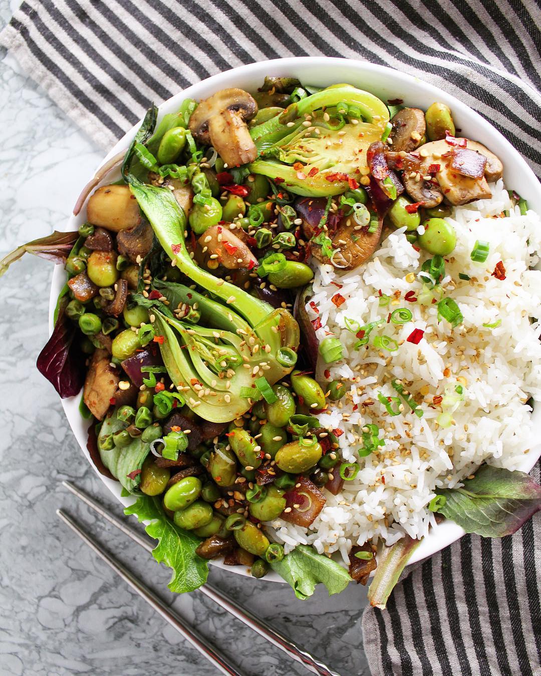Nutritious Bok Choy Stir Fry with Veggies and Rice