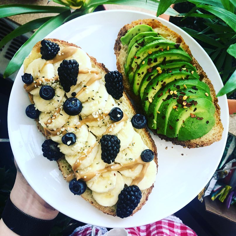 Quick Vegan Avocado and Fruit Toast