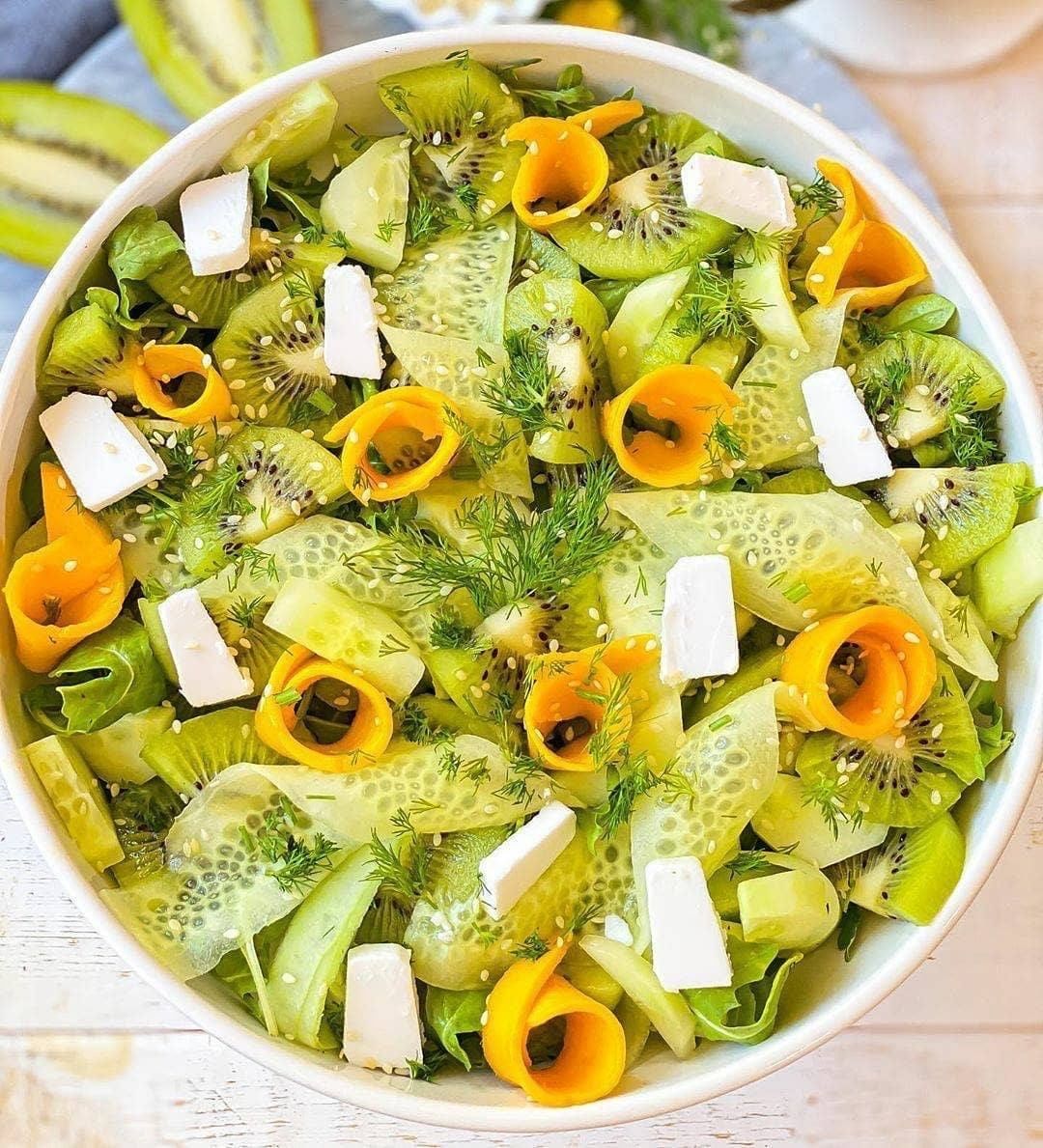 Fresh Greens and Tropical Fruit Salad