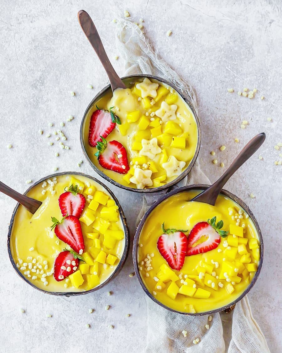 Mango Nice Cream Smoothie Bowl Delight