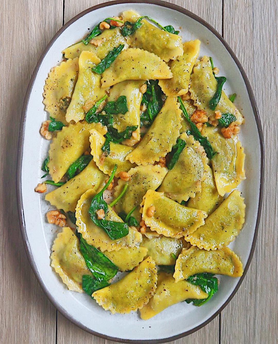 Cheezy Herb and Walnut Ravioli