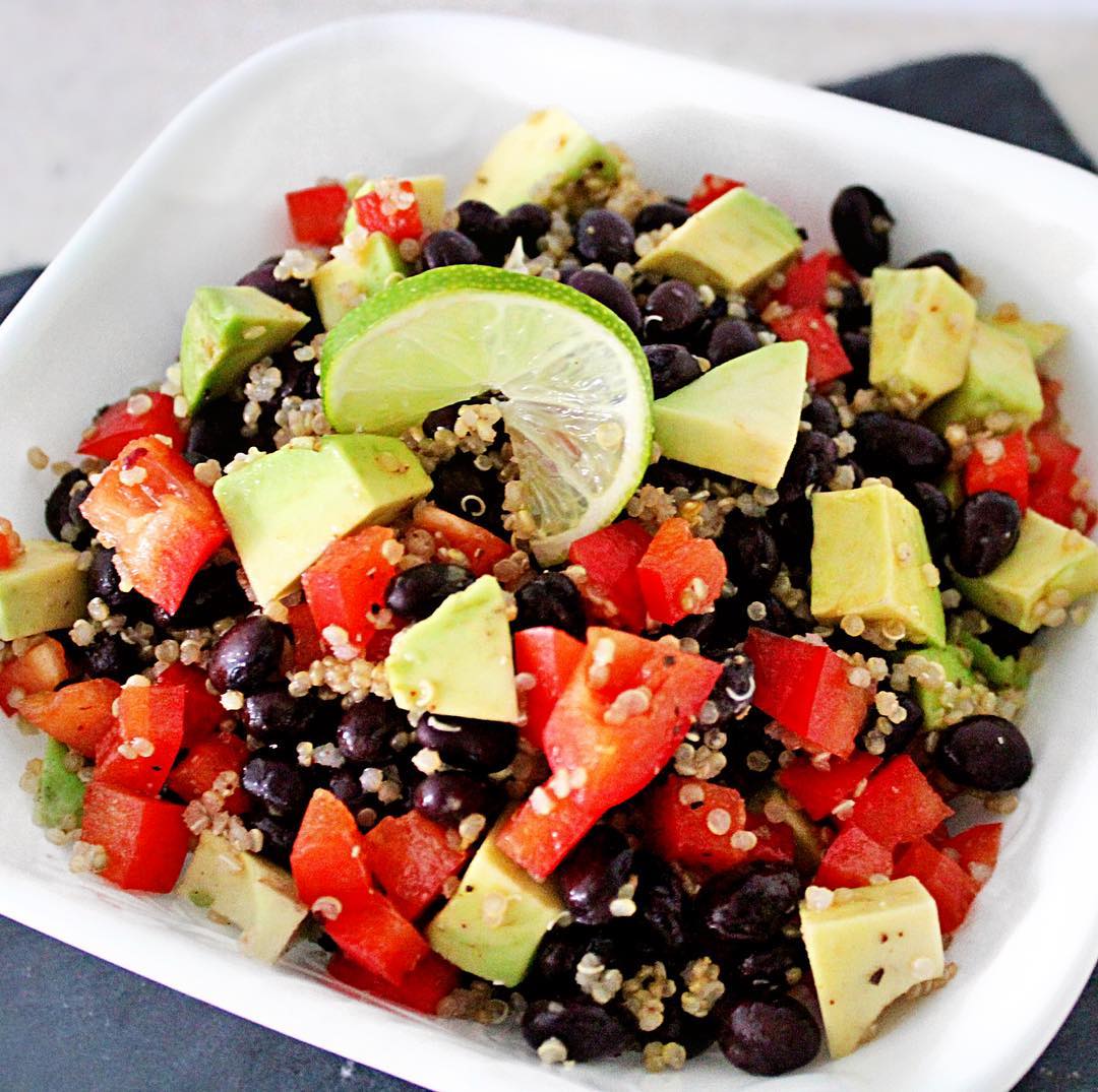 Avocado Black Bean Quinoa Salad