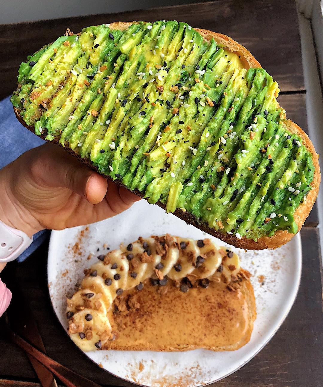 Sourdough Toast Two Ways with Avocado and Nut Butter