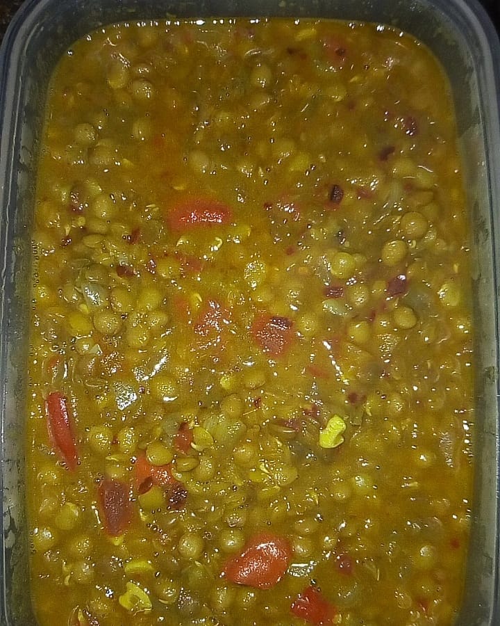 Easy Green Lentil Curry Meal Prep