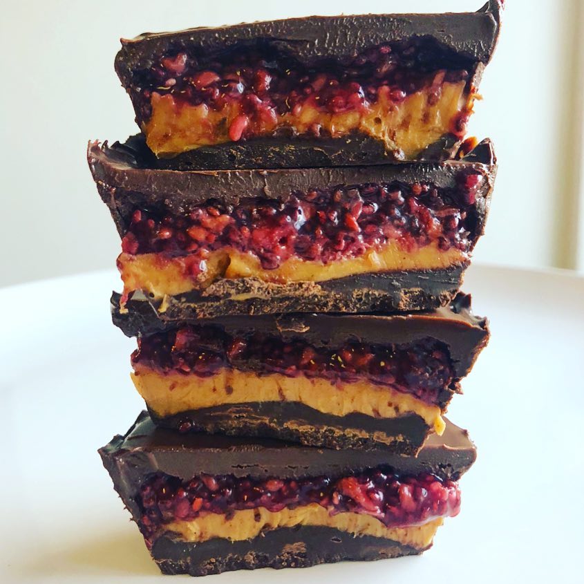 Dark Chocolate Pb&j Cups