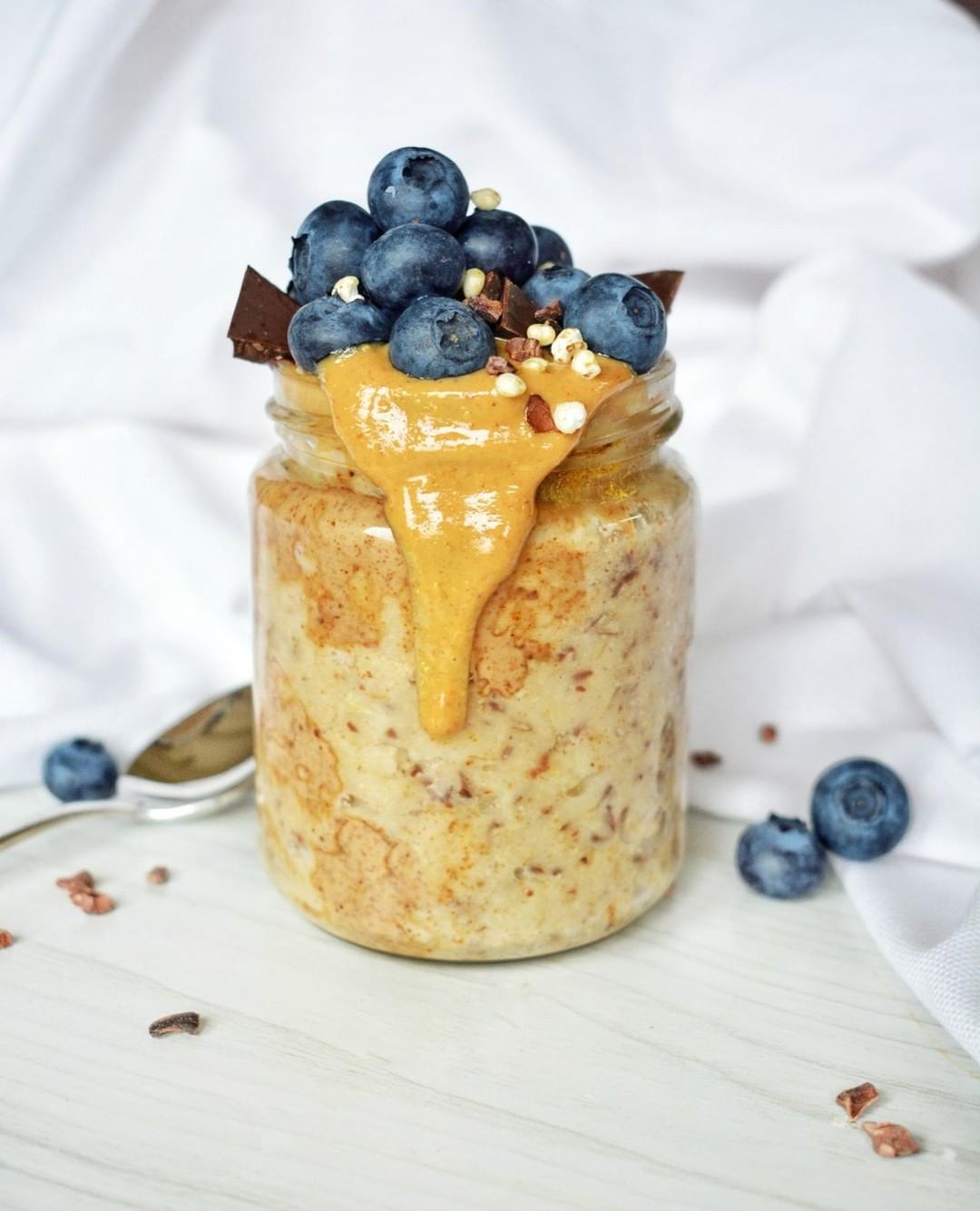 Vegan Blueberry Chocolate Oatmeal