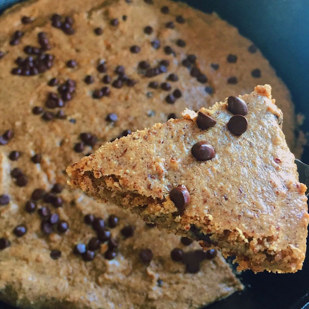 Vegan Paleo Chocolate Chip Cookie Skillet