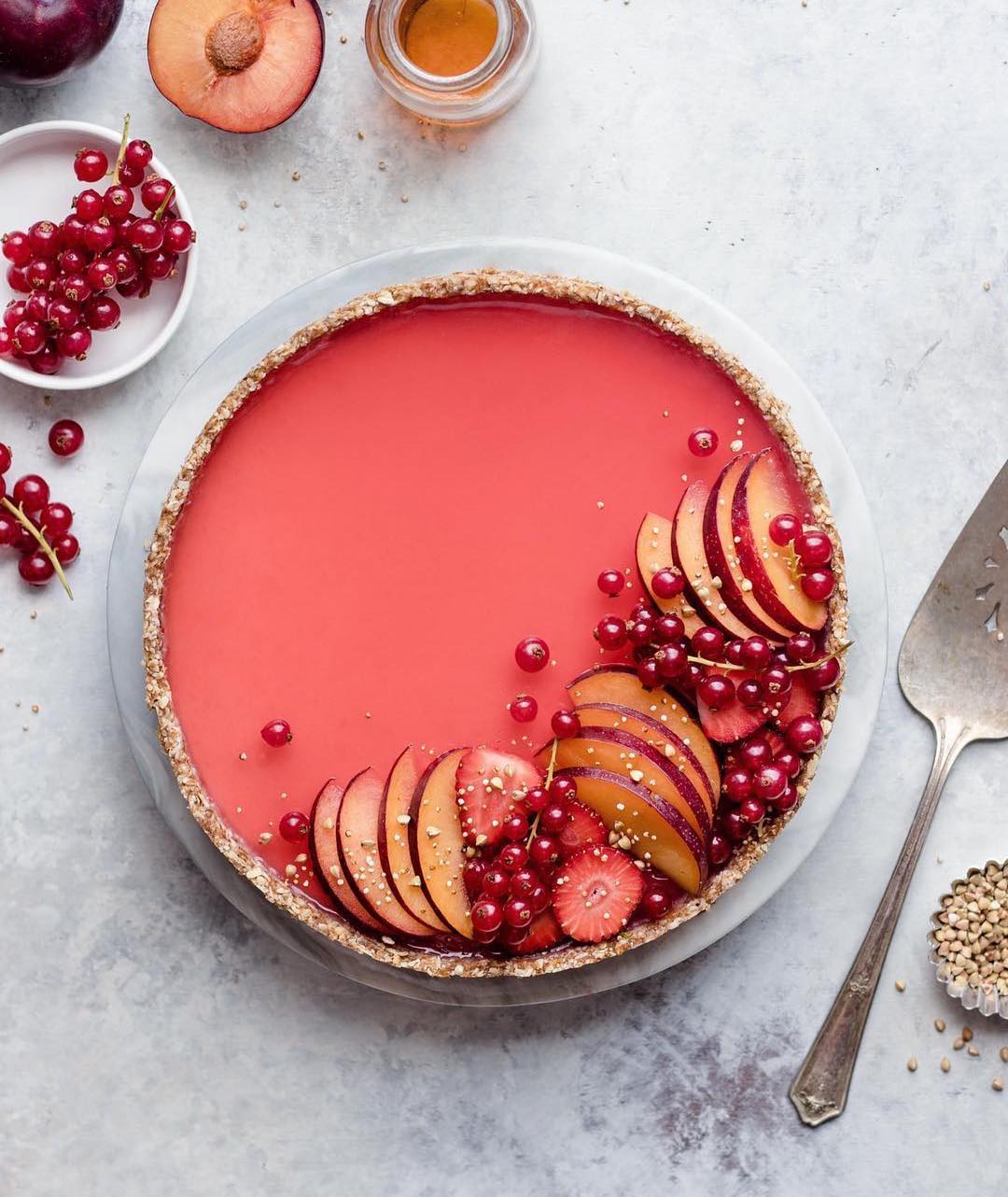 Plum and Vanilla Custard Tart