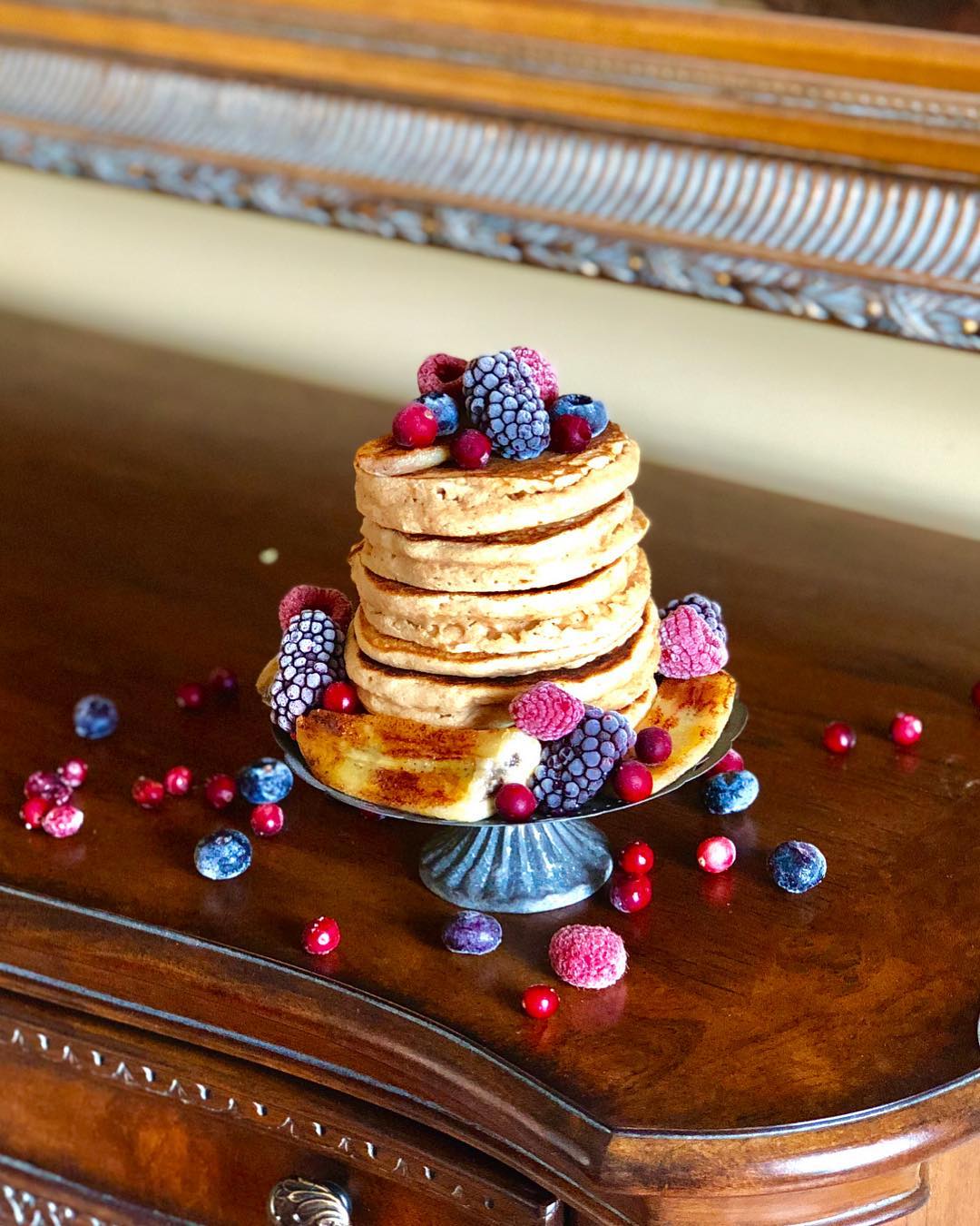 Vegan Pancakes with Fresh Fruit Toppings