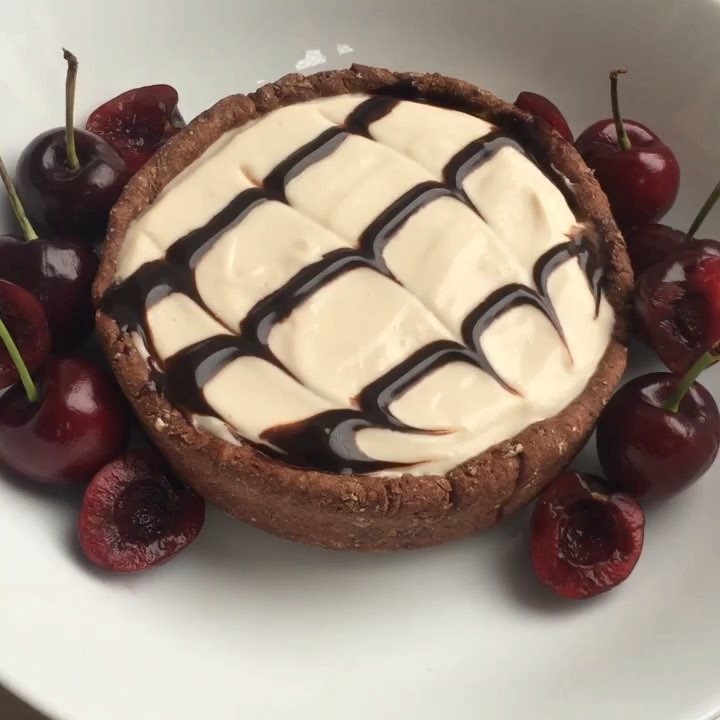 Vegan Chocolate Protein Cherry Pie