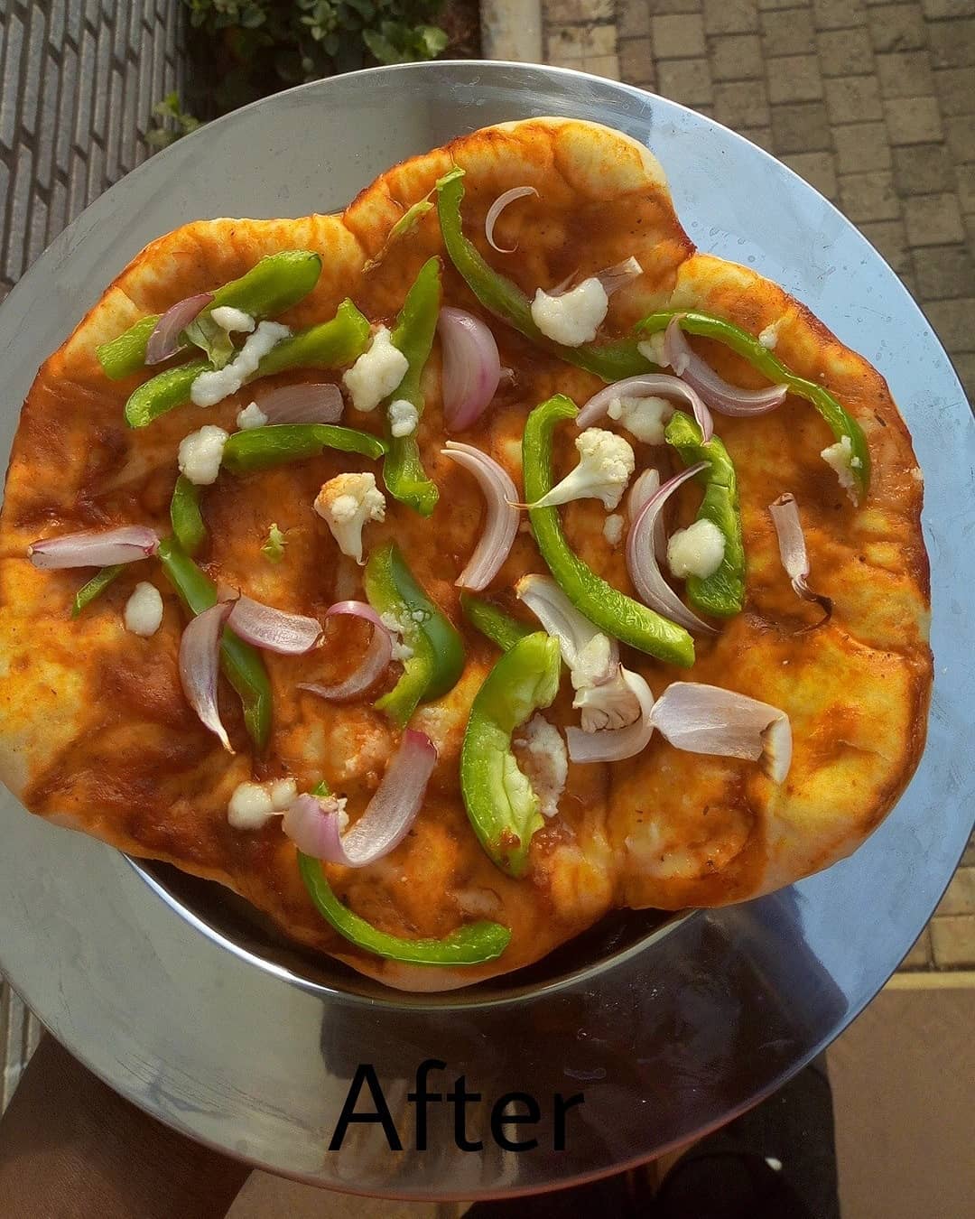 Homemade Vegan Pizza with Vegetables