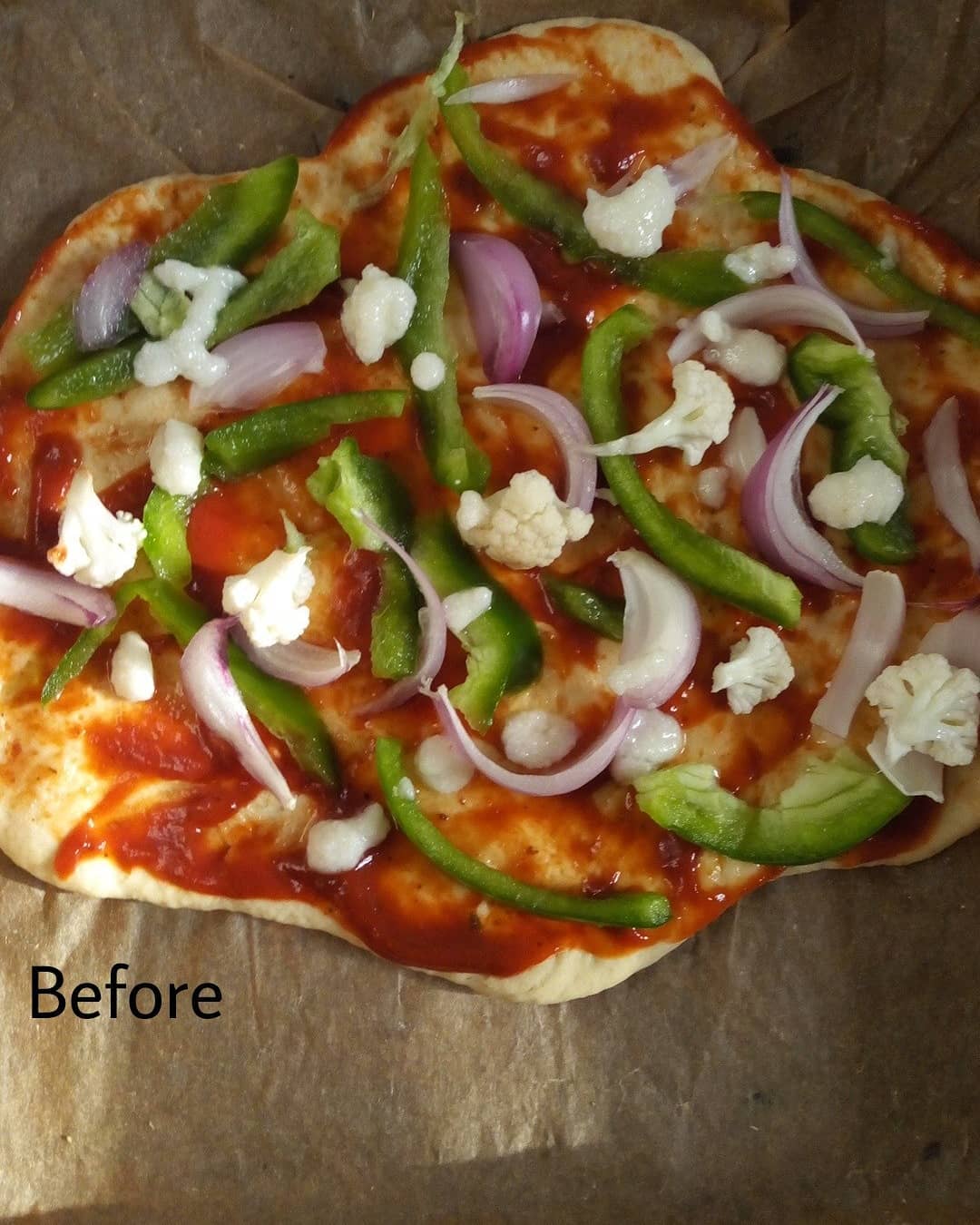 Homemade Vegan Pizza with Vegetables