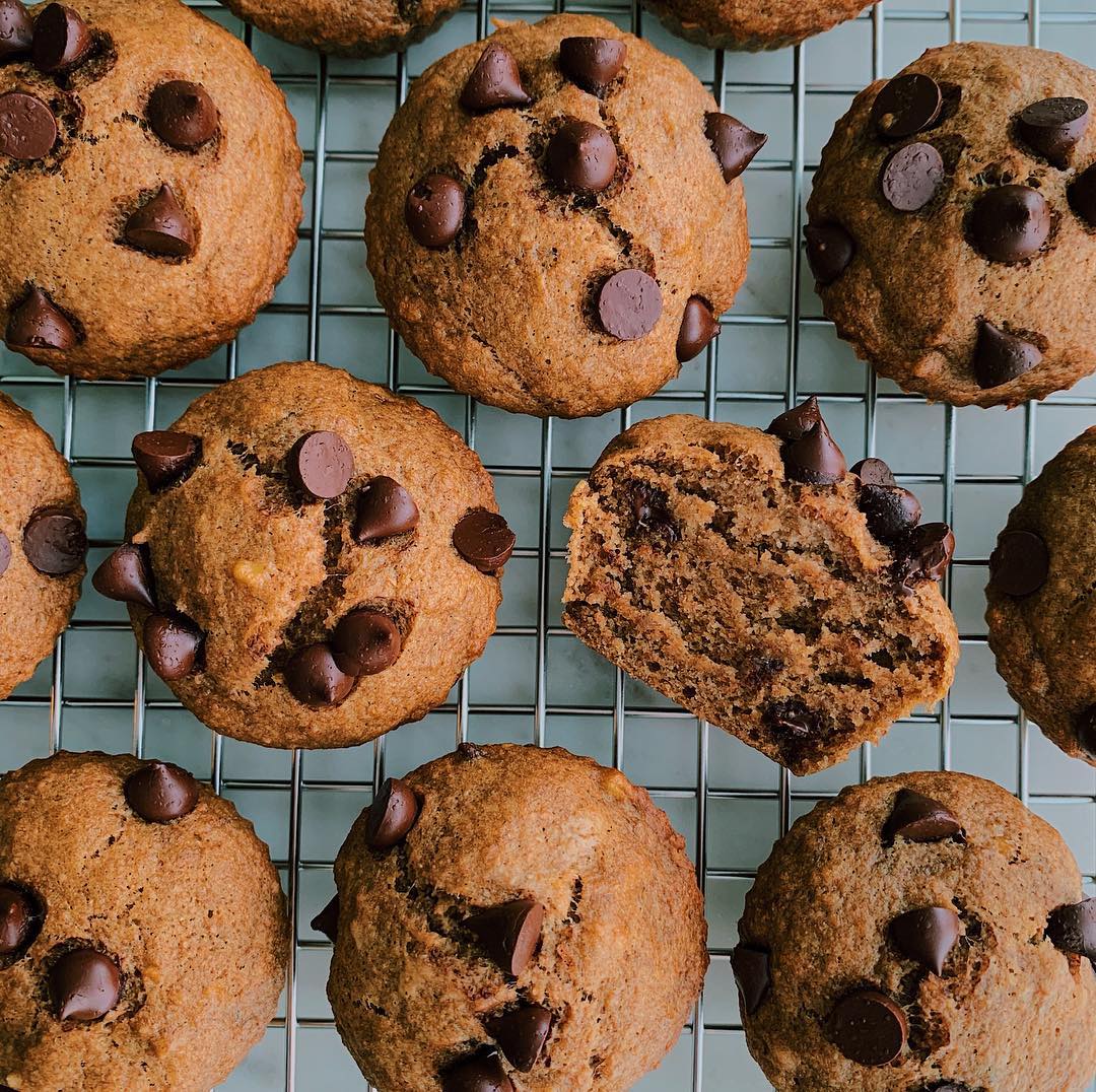 Vegan Choc-Chip Banana Bread Muffins