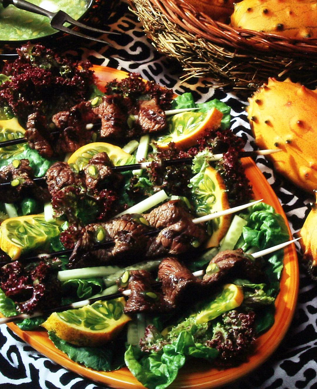 Tender Grilled Beef with Kiwano Melon Sauce
