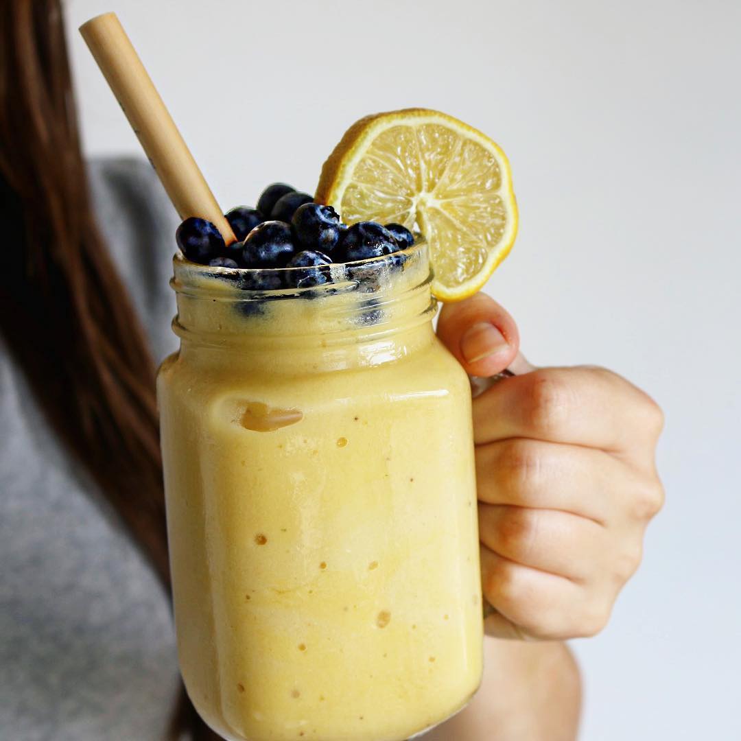Tropical Smoothie Bowl with Pineapple and Mango