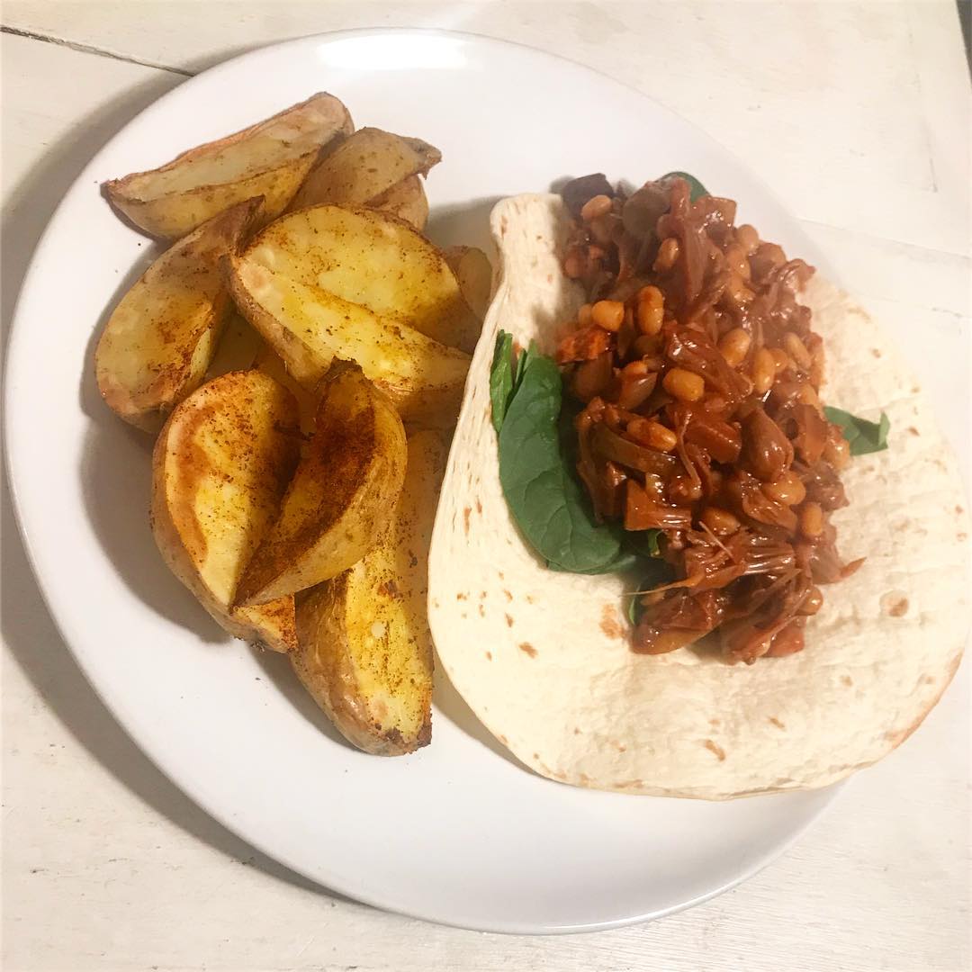 BBQ Jackfruit with Optional Baked Beans