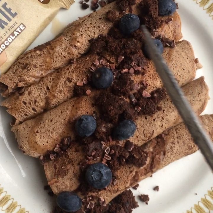 Healthy Chocolate Crepes with Spelt Flour