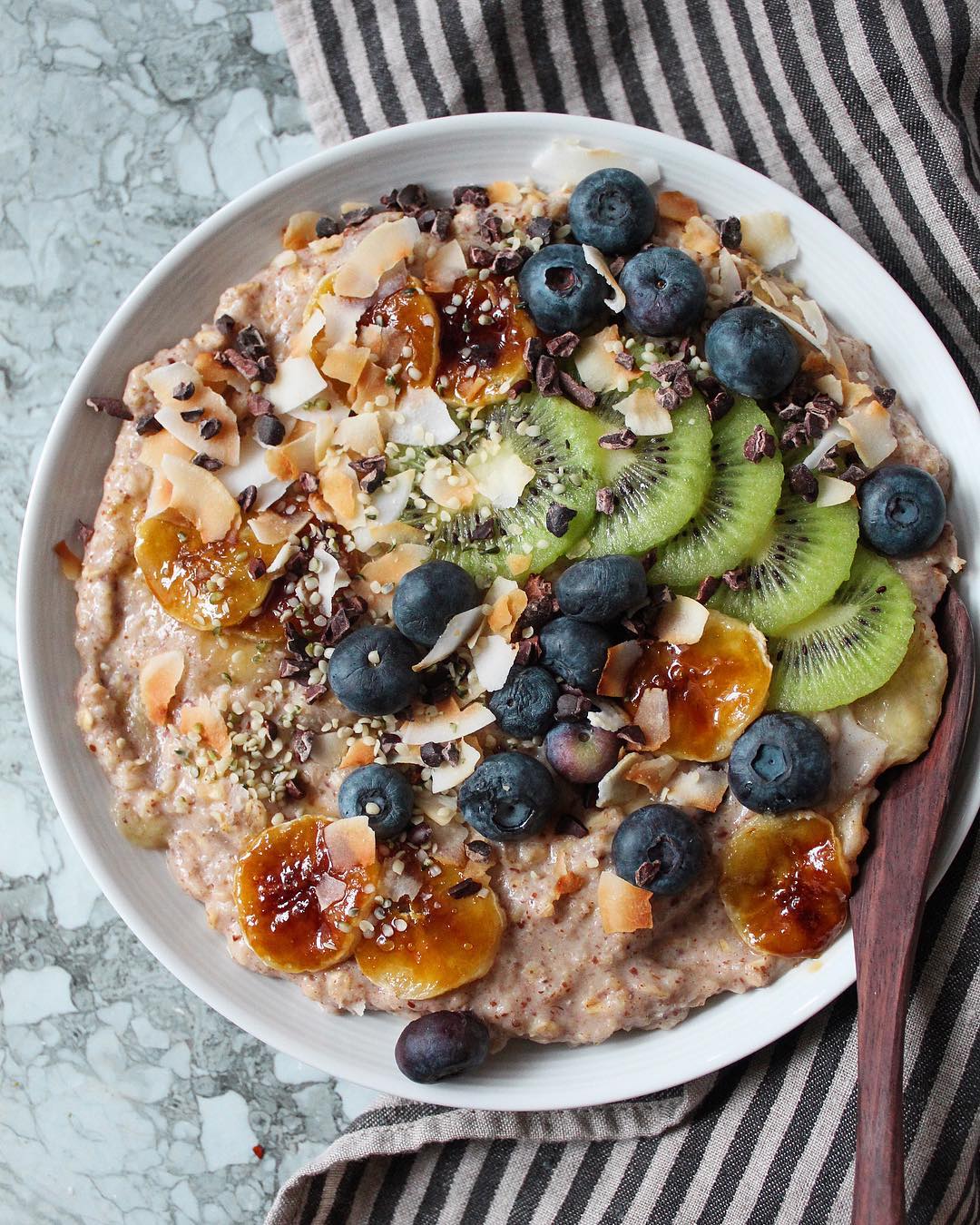 Toasted Coconut and Caramelized Banana Oatmeal