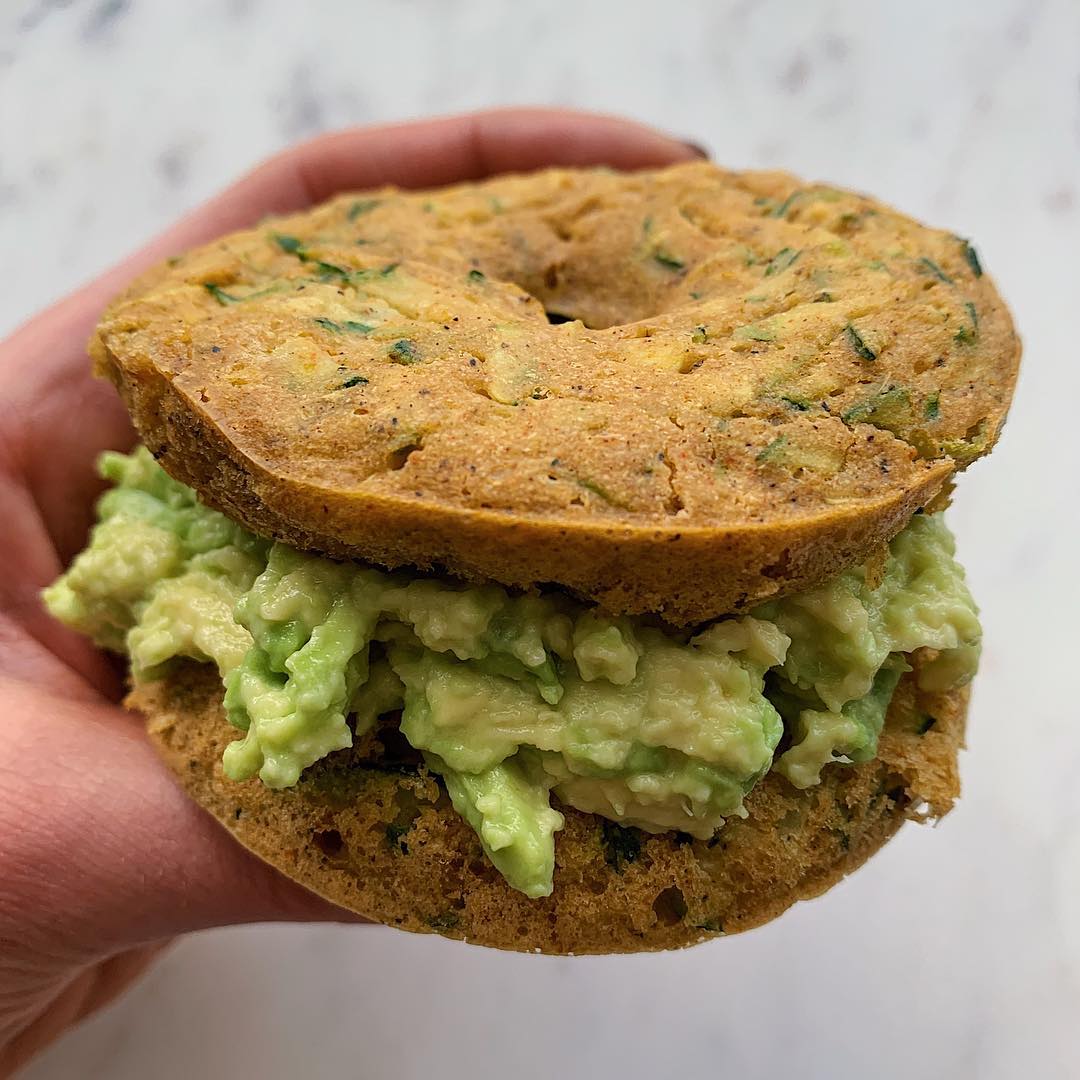 Plant-Based Savory Donut with Mashed Avocado
