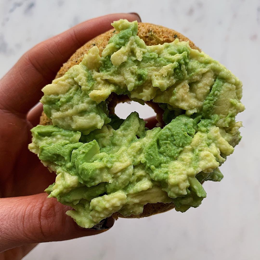 Plant-Based Savory Donut with Mashed Avocado
