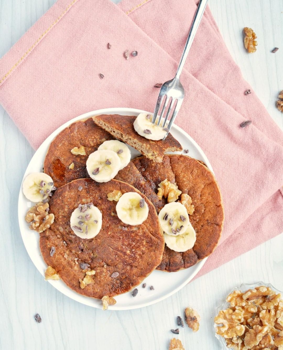 Walnut and Banana Pancakes