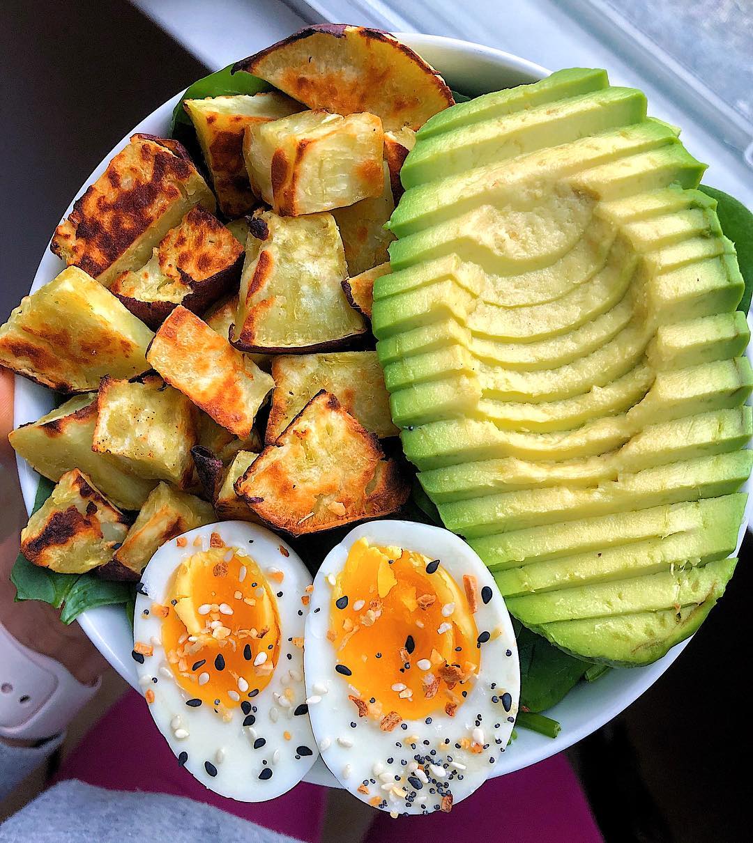 Sweet Potato Avocado Egg Breakfast Bowl
