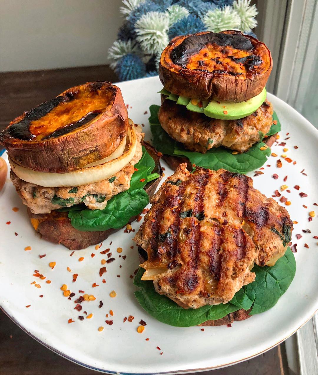 Chipotle Turkey Burgers with Sweet Potato Buns