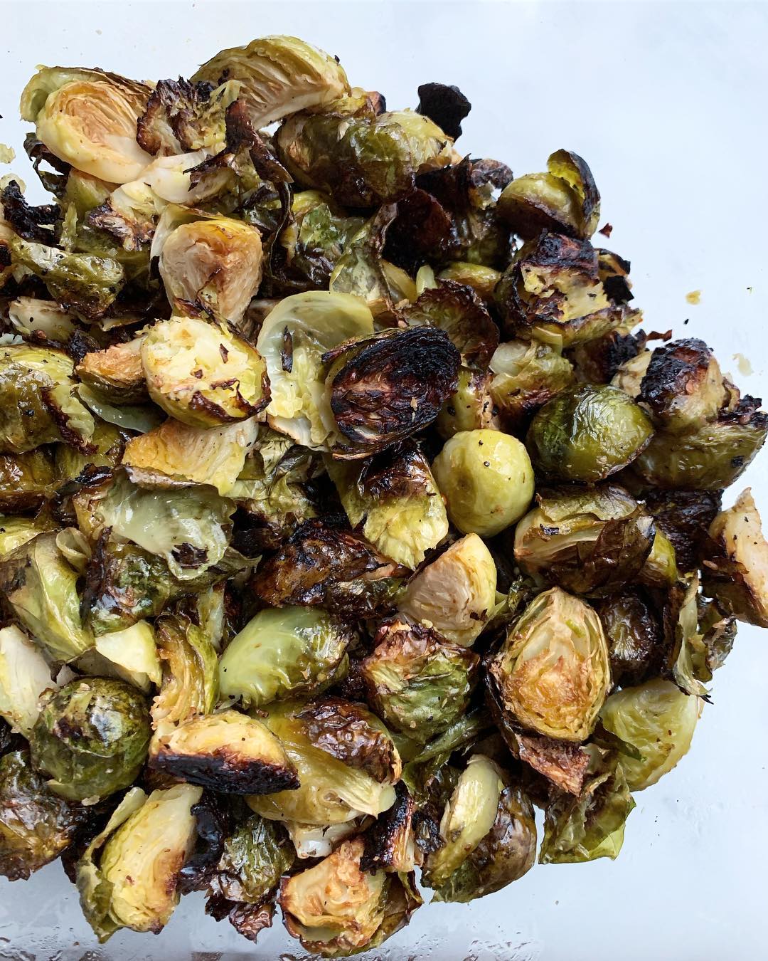 Coconut Tahini Roasted Brussels