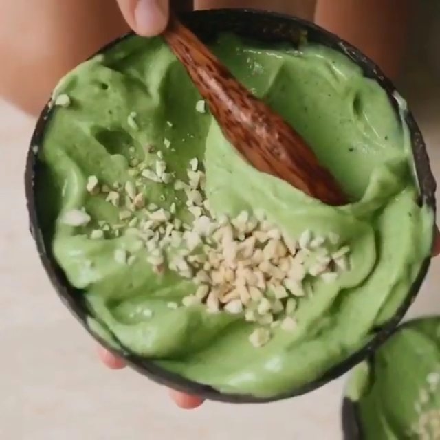 Spirulina Banana Mango Nice Cream