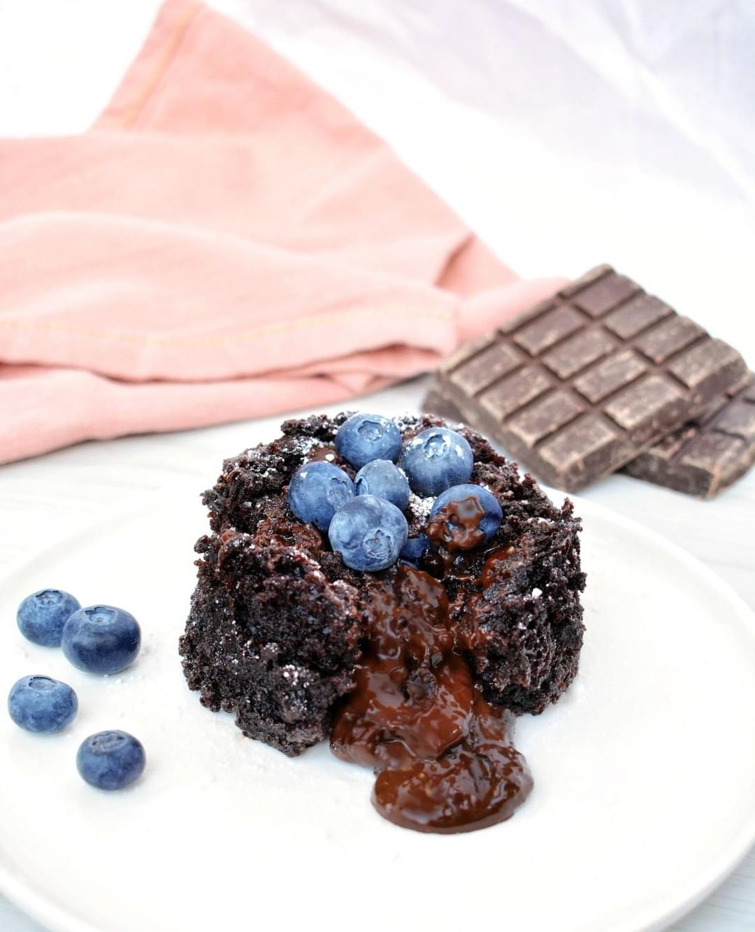Vegan Lava Cake with Rose Water