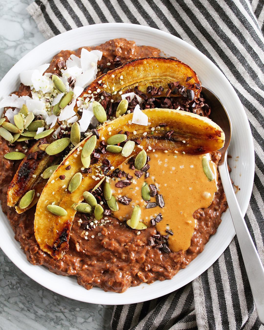 Chocolate Almond Butter Oatmeal
