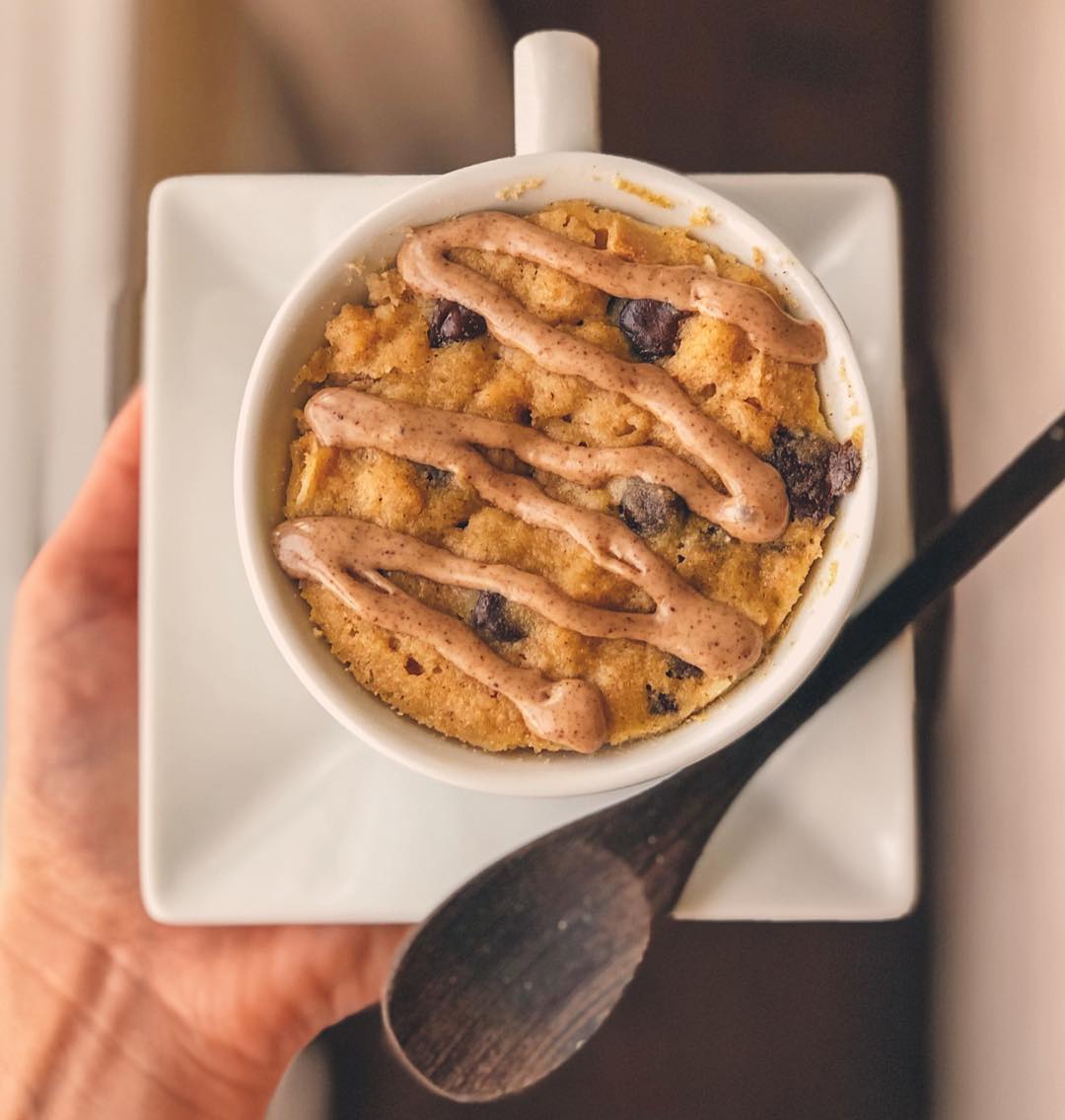 Chocolate Chip Banana Coconut Mug Cake
