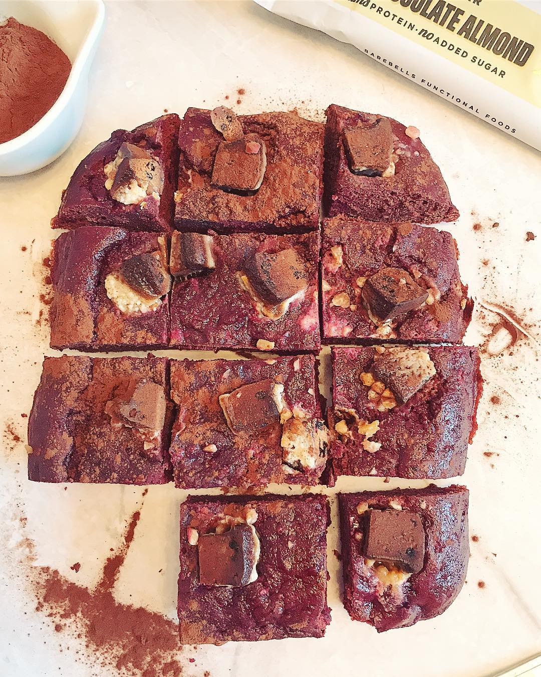 Beetroot Protein Brownies