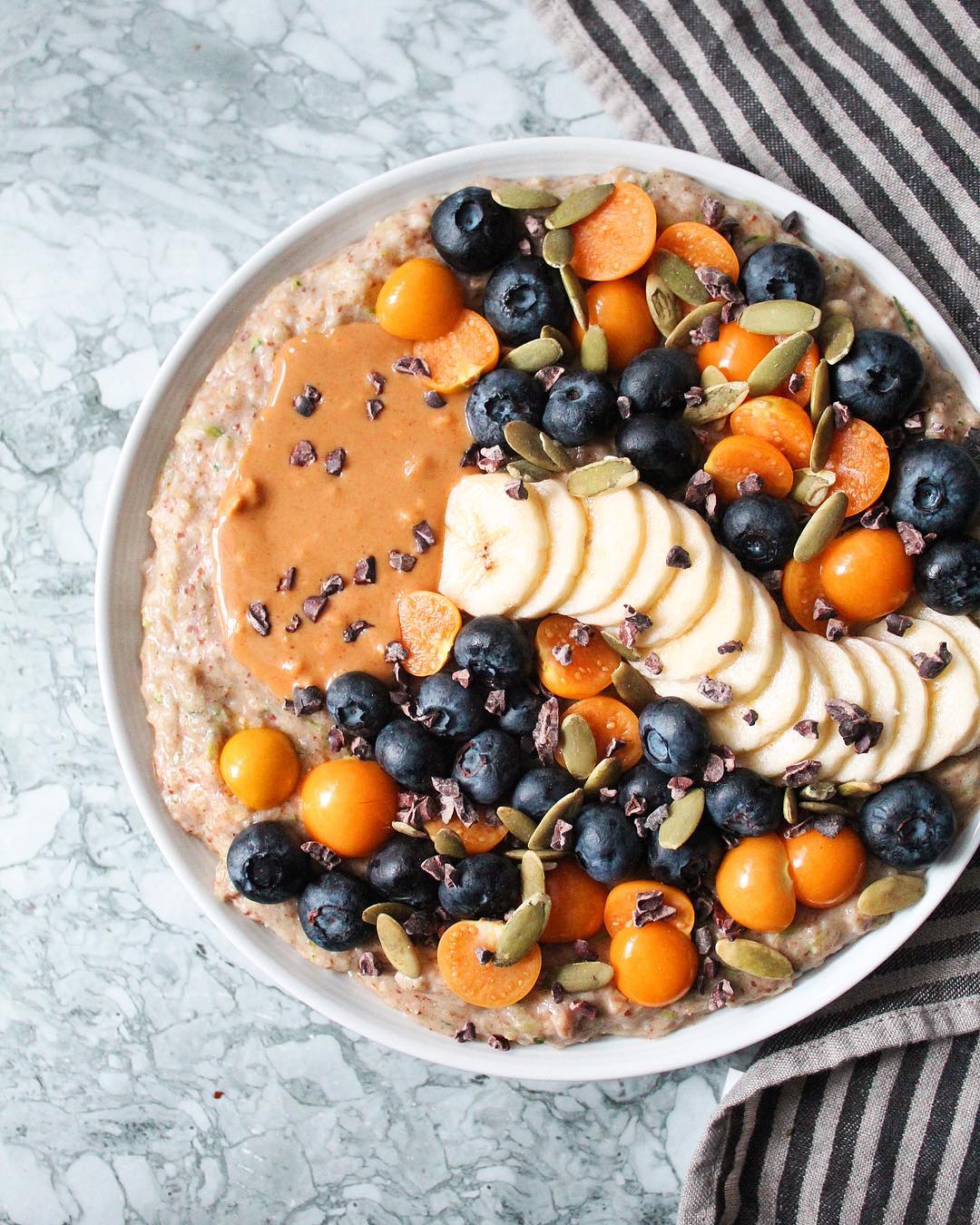 Zucchini Oats with Banana and Almond Milk