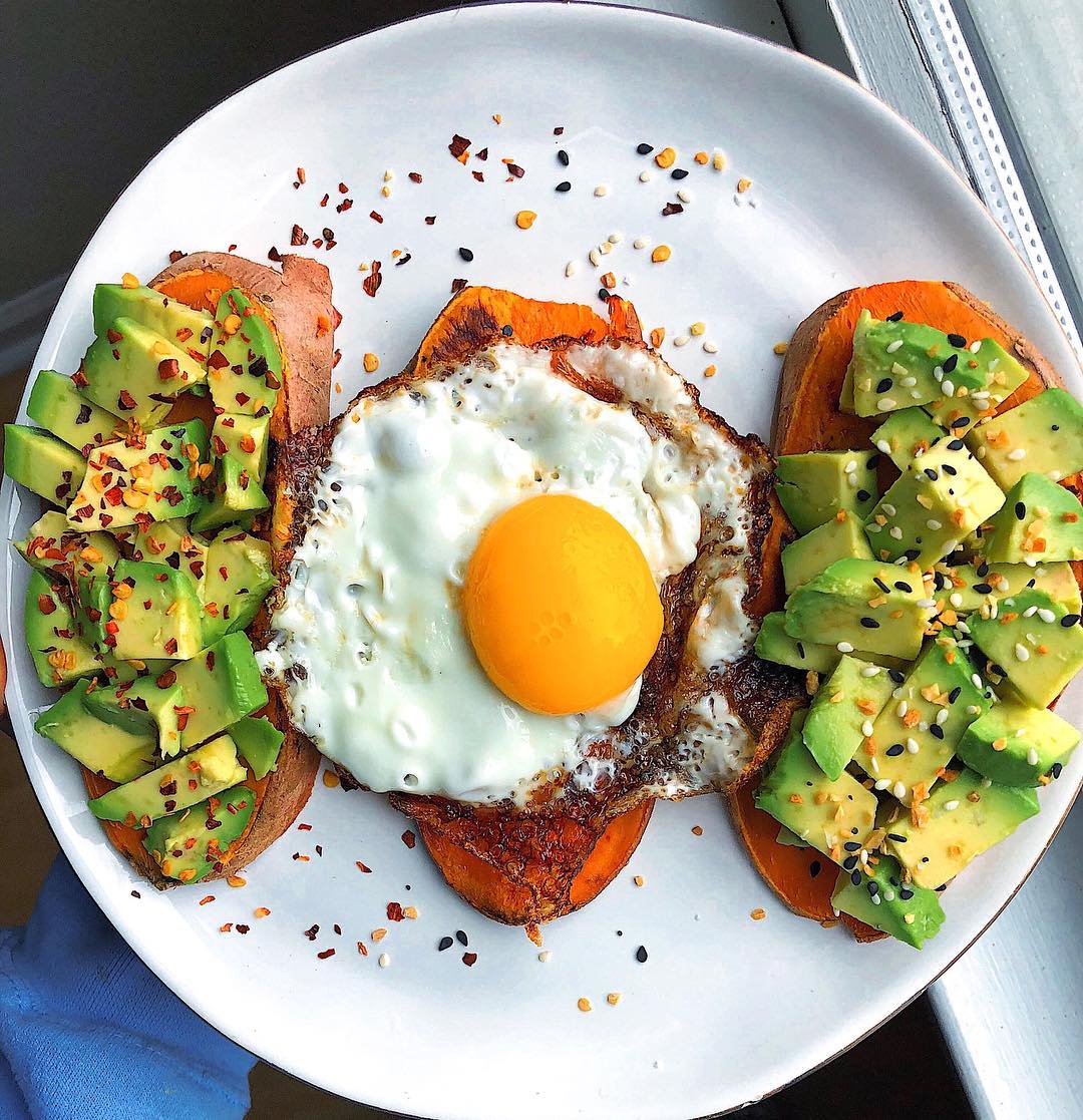 Savory Sweet Potato with Egg and Avocado Breakfast