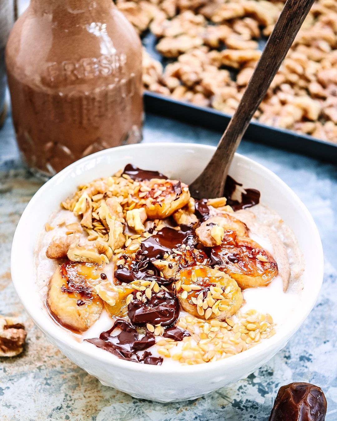 Quinoa and Oat Cinnamon Almond Porridge