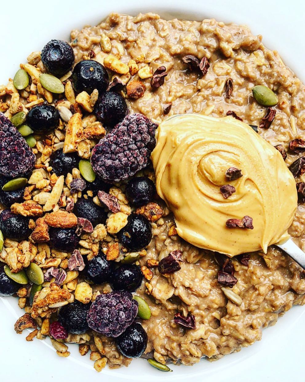 Protein-Packed Chocolate Oat Bowl