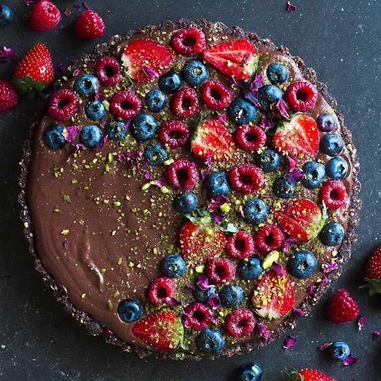 Berry and Chocolate Brownie Tart