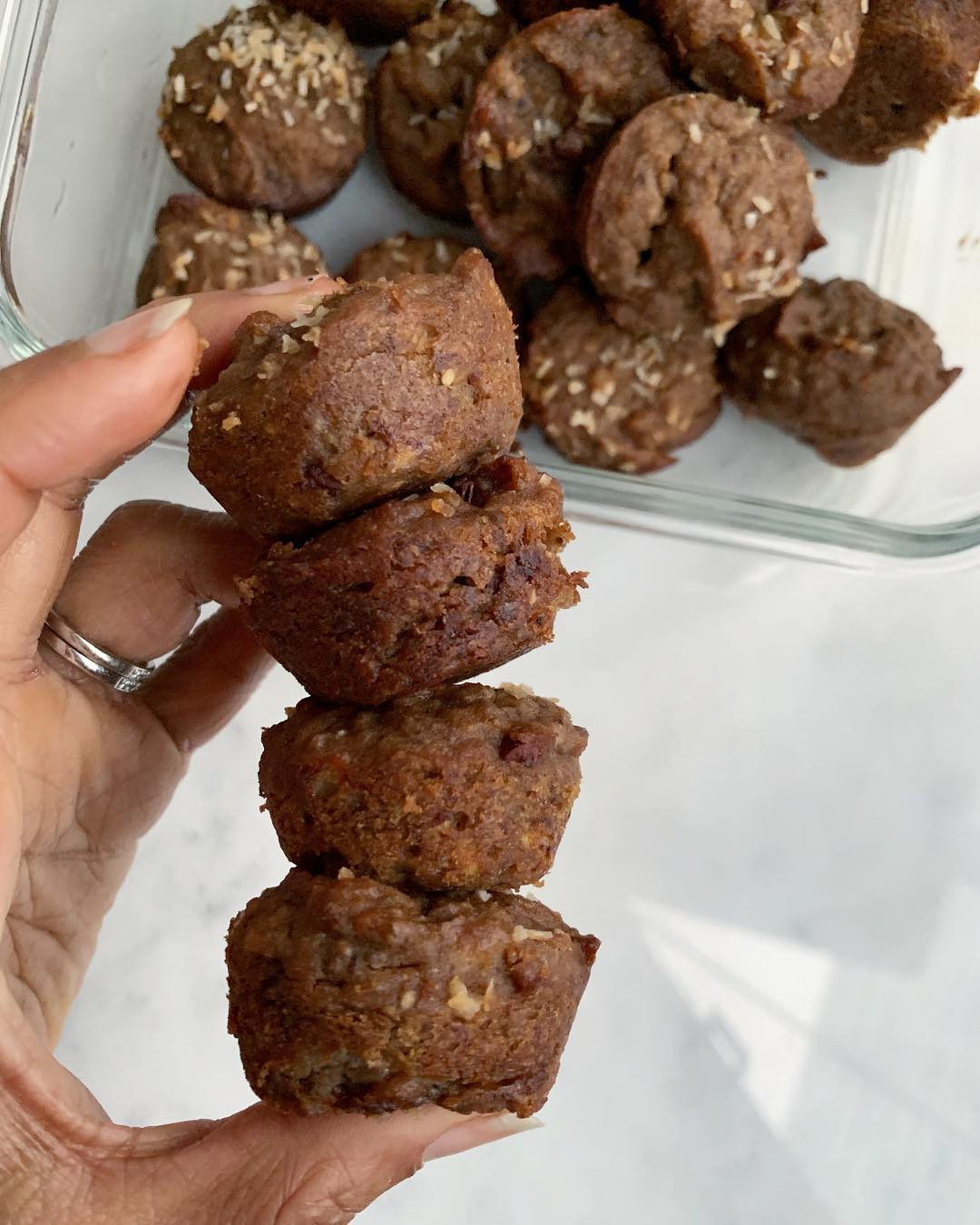 Banana Nut Butter Mini Muffins