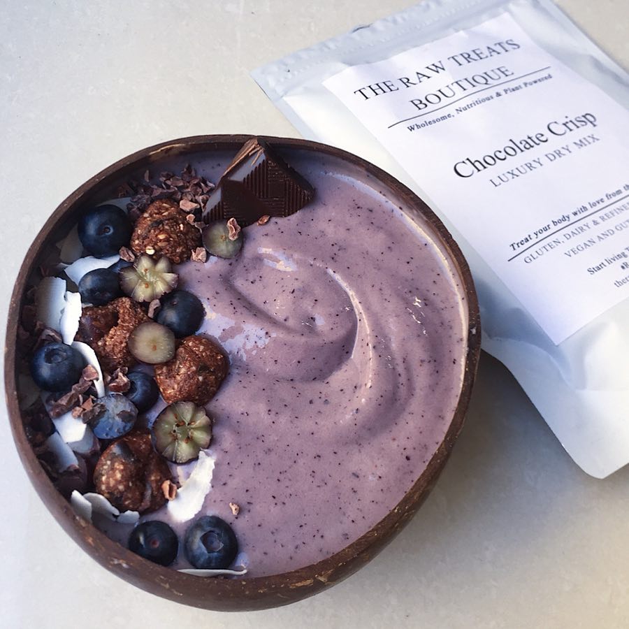 Easy Banana Blueberry Cauliflower Smoothie Bowl