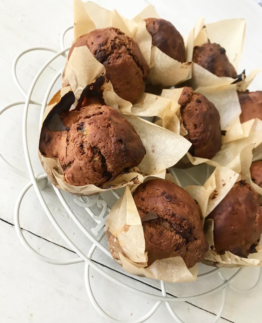 Vegan Chocolate Banana Muffins with No Refined Sugar