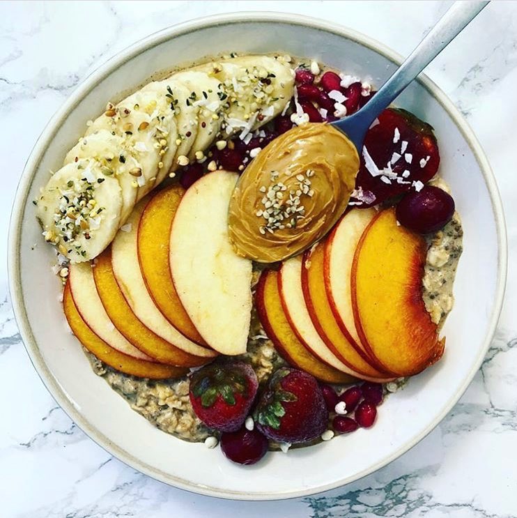 Warm Vegan Oatmeal Breakfast Bowl