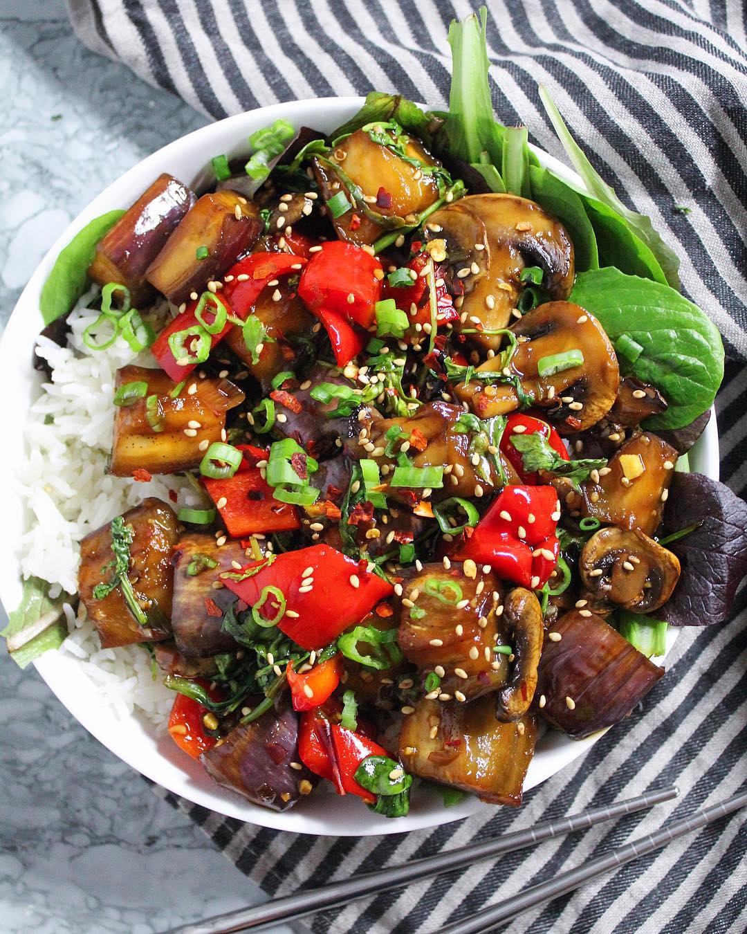 Sautéed Veggies in a Sweet Chili Sauce
