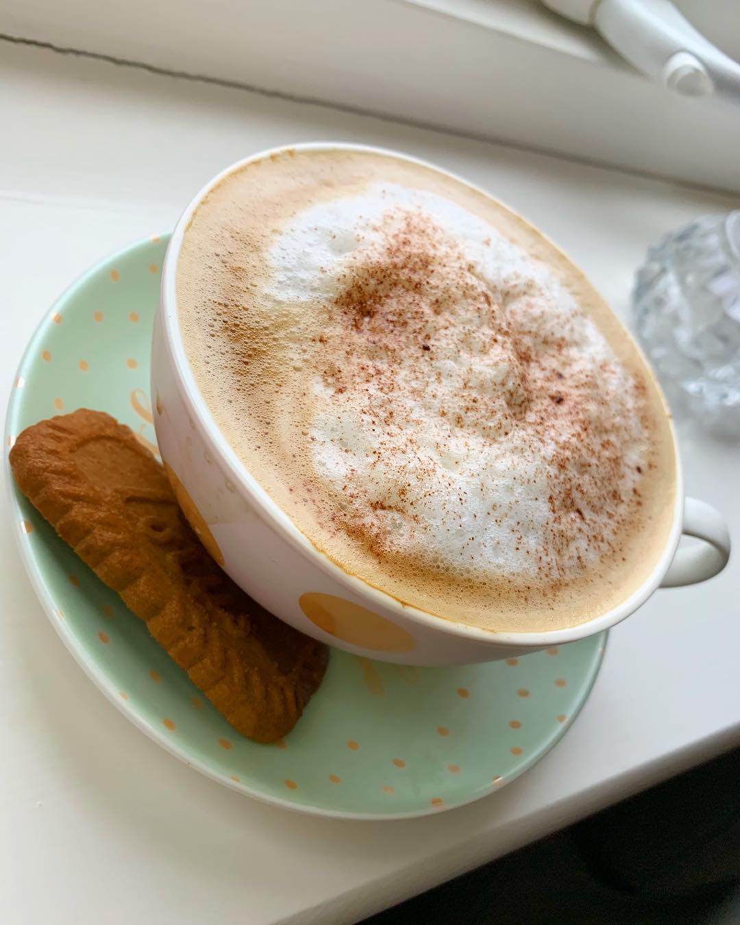 Homemade Frothy Coffee with Milk and Syrup